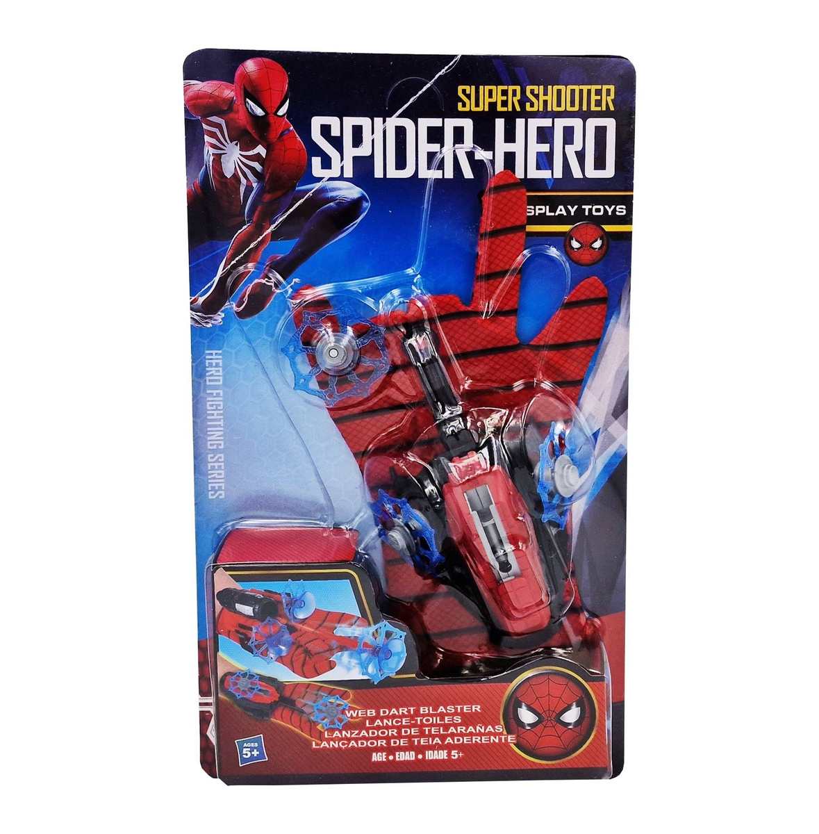 RĘKAWICA SPIDERMANA WYRZUTNIA SIECI STRZAŁKI RĘKAWICZKA PRZEBRANIE ZABAWKA