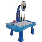 TABLICA DO RYSOWANIA PROJEKTOR STOLIK ŚWIATŁO DŹWIĘK 32 OBRAZKI BIURKO AKC