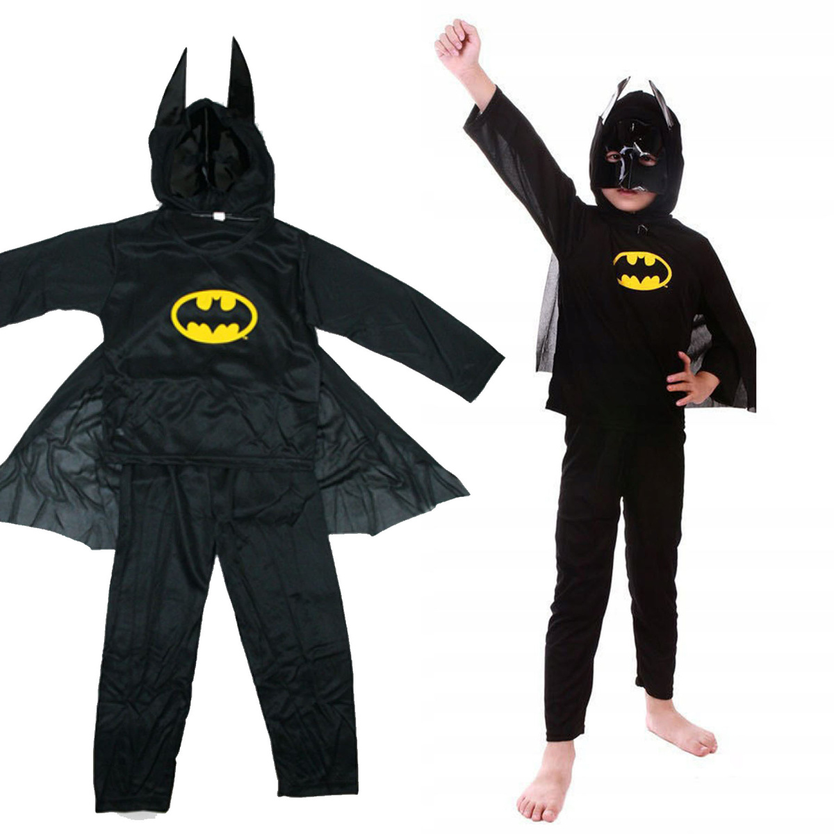 Strój Dla Chłopca Kostium Batman 122-134 + Maska LED