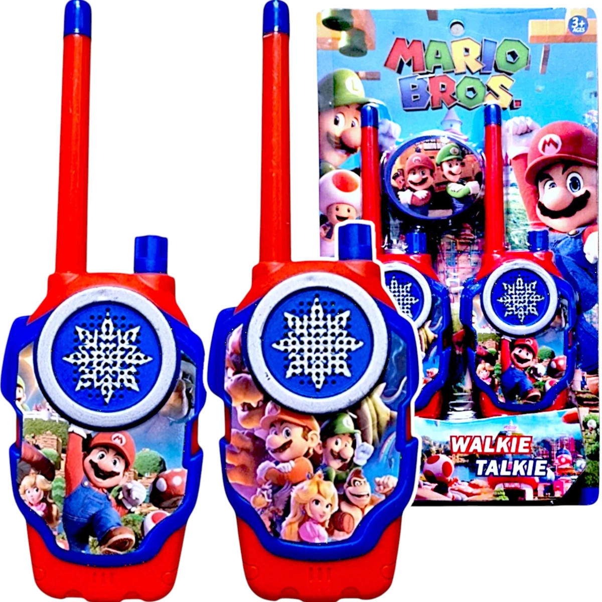 SUPER MARIO WALKIE TALKIE ŁOKI TOKI DWIE KRÓTKOFALÓWKI 2x SŁUCHAWKA 