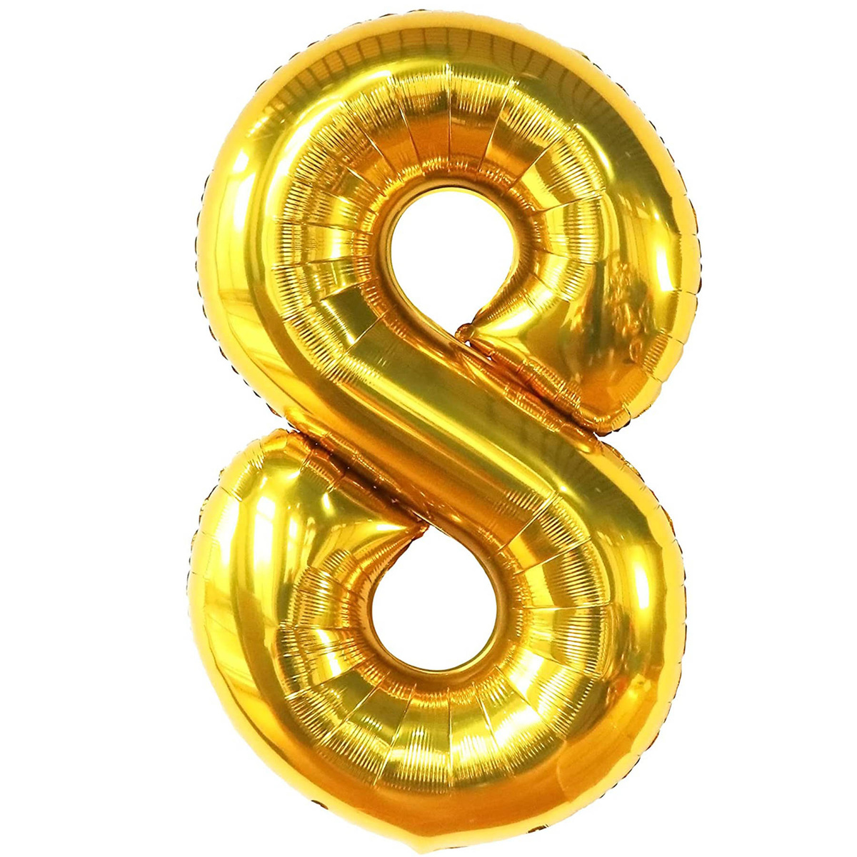 BALON FOLIOWY CYFRA 8 OSIEM ZŁOTY URODZINOWY NA URODZINY JUBILEUSZ 40cm