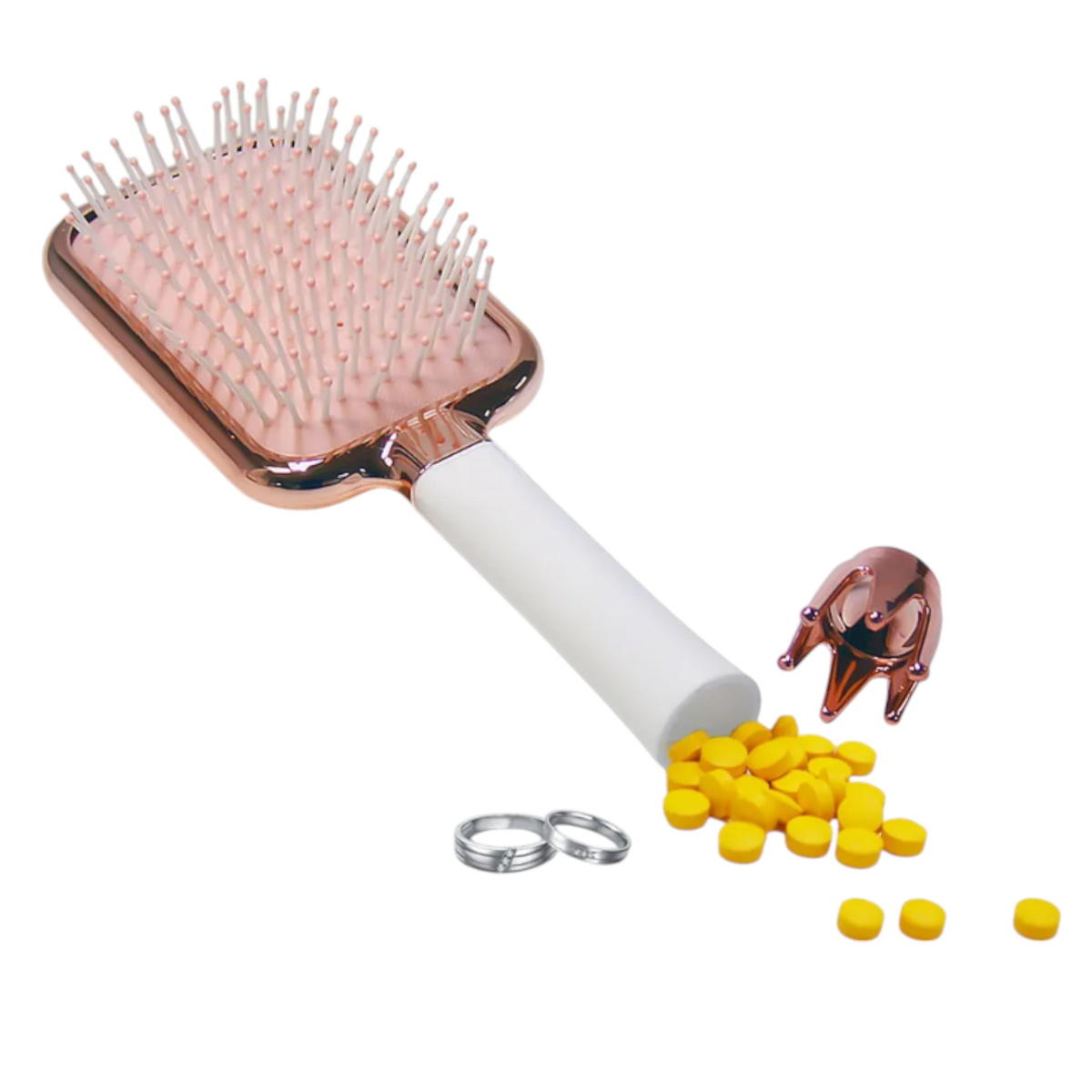 DUŻA SZCZOTKA DO ROZCZESYWANIA WŁOSÓW ROSE GOLD ANTYSTATYCZNA GŁADKIE WŁOSY