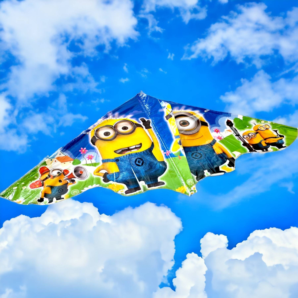 DUŻY LATAWIEC DLA DZIECI MINIONKI 120x60 CM XXL MINIONS GRU DRU + ŻYŁKA