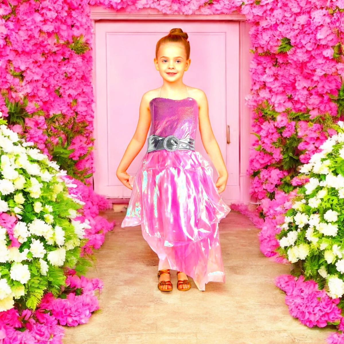 SUKNIA BALOWA DLA DZIEWCZYNKI NA BAL KSIĘŻNICZKA PRZEBRANIE NA BAL FALBANY