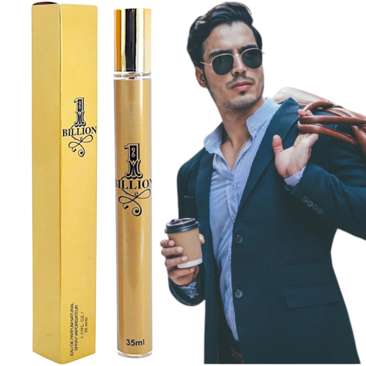 PERFUMY DLA MĘŻCZYZN BILLION 35ml PERFUMETKA MINIATURKA WODA PERFUMOWANA