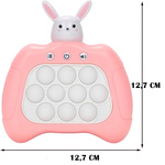 KONSOLA POP IT SŁODKI KRÓLICZEK GRA ELEKTRONICZNA ANTYSTRESOWA 30 POZIOMÓW