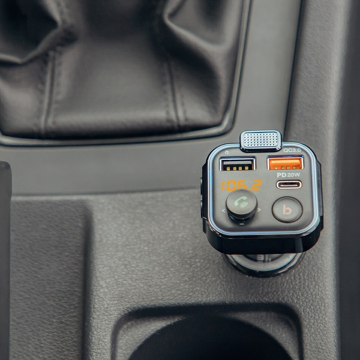 TRANSMITER BLUETOOTH 5.0 FM ŁADOWARKA USB PD 20W MOCNY MIKROFON NA PREZENT 