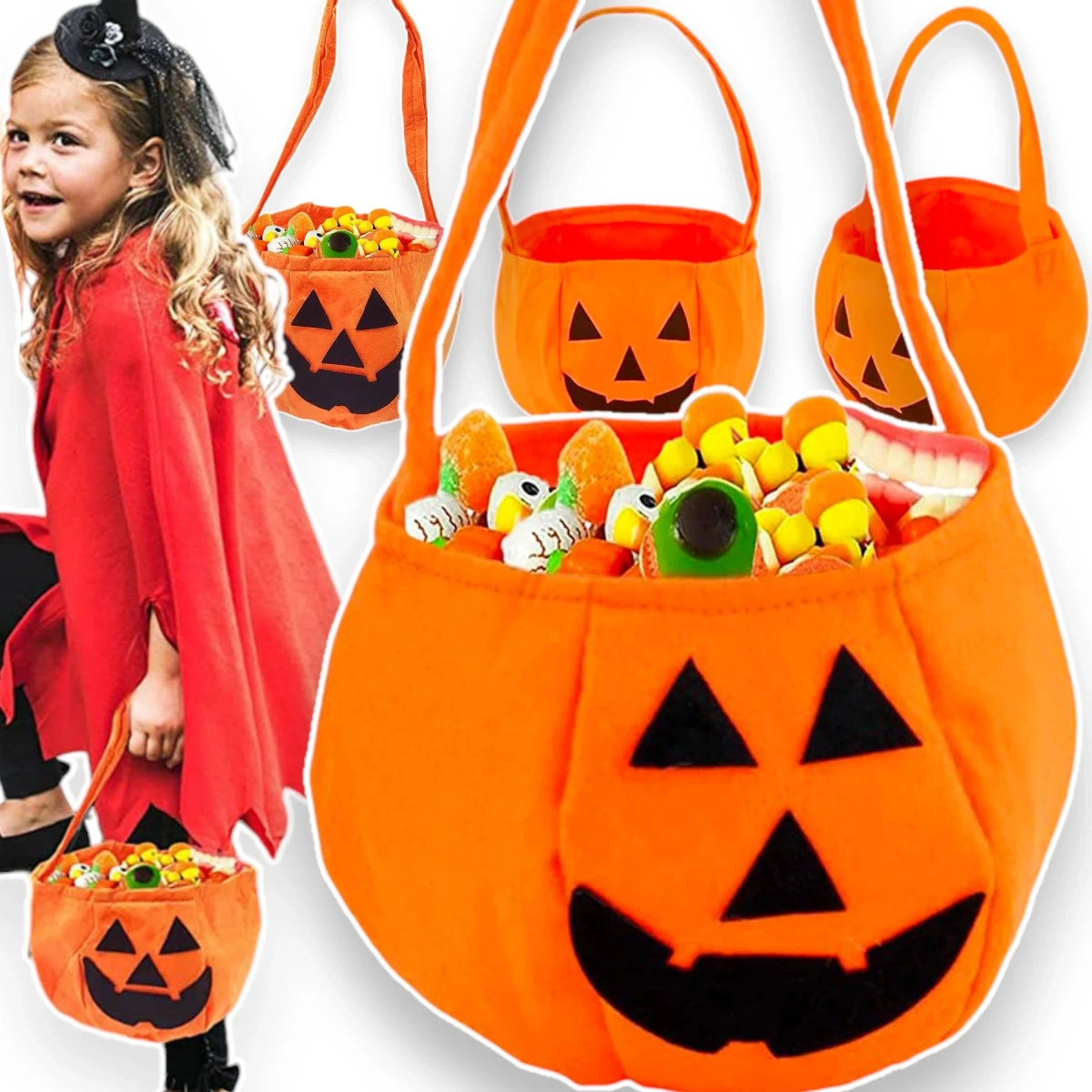 TOREBKA HALLOWEEN NA CUKIERKI WOREK DYNIA TORBA