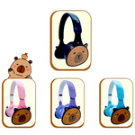 SŁUCHAWKI BEZPRZEWODOWE BLUETOOTK KAPIBARA MIĘKKIE LEKKIE DLA DZIECI USB 