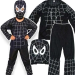 Strój Dla Chłopca Kostium Spiderman Czarny 98-110 (S)