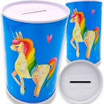 SKARBONKA NA PIENIĄDZE DLA DZIEWCZYNKI JEDNOROŻEC POJEMNIK NA MONETY TĘCZA