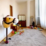 HOBBY HORSE KOŃ NA PATYKU KIJU ZABAWKA GŁOWA KONIA BRĄZOWY KONIK DŹWIĘK