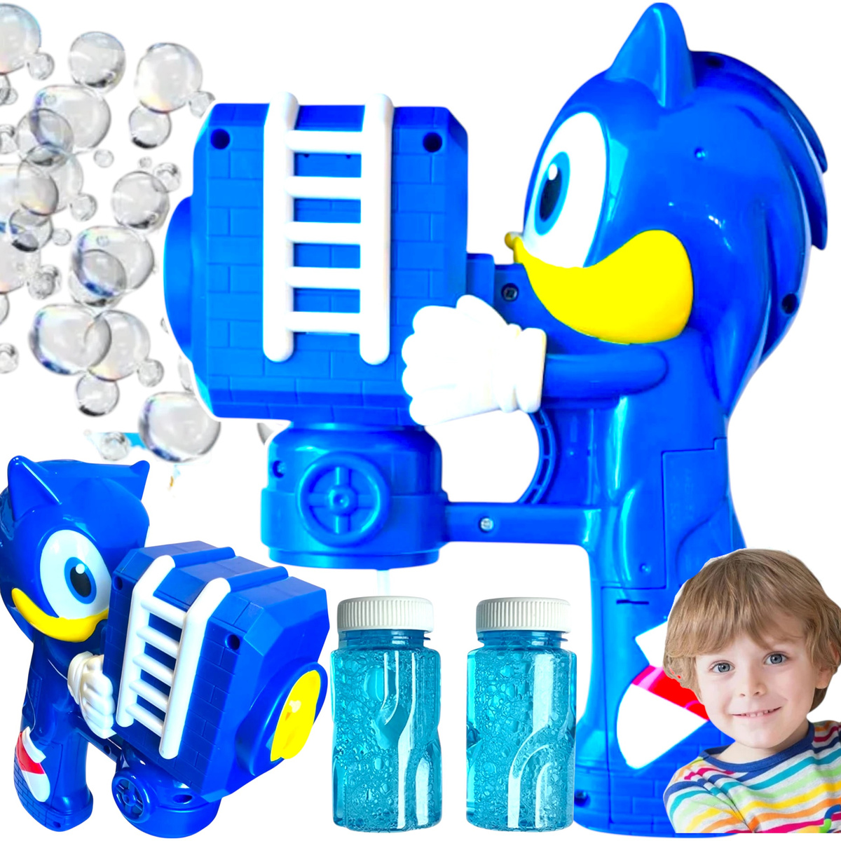PISTOLET DO BANIEK MYDLANYCH SONIC AUTOMAT BAŃKI MYDLANE PŁYN SONIC JEŻYK