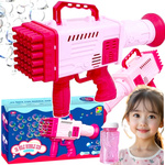 WYRZUTNIA DO BANIEK MYDLANYCH BAŃKI MYDLANE PISTOLET MEGA BAZOOKA + PŁYN