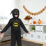 BATMAN KOSTIUM DLA CHŁOPCA PELERYNA MASKA 4w1 STRÓJ NA IMPREZĘ roz 98-110