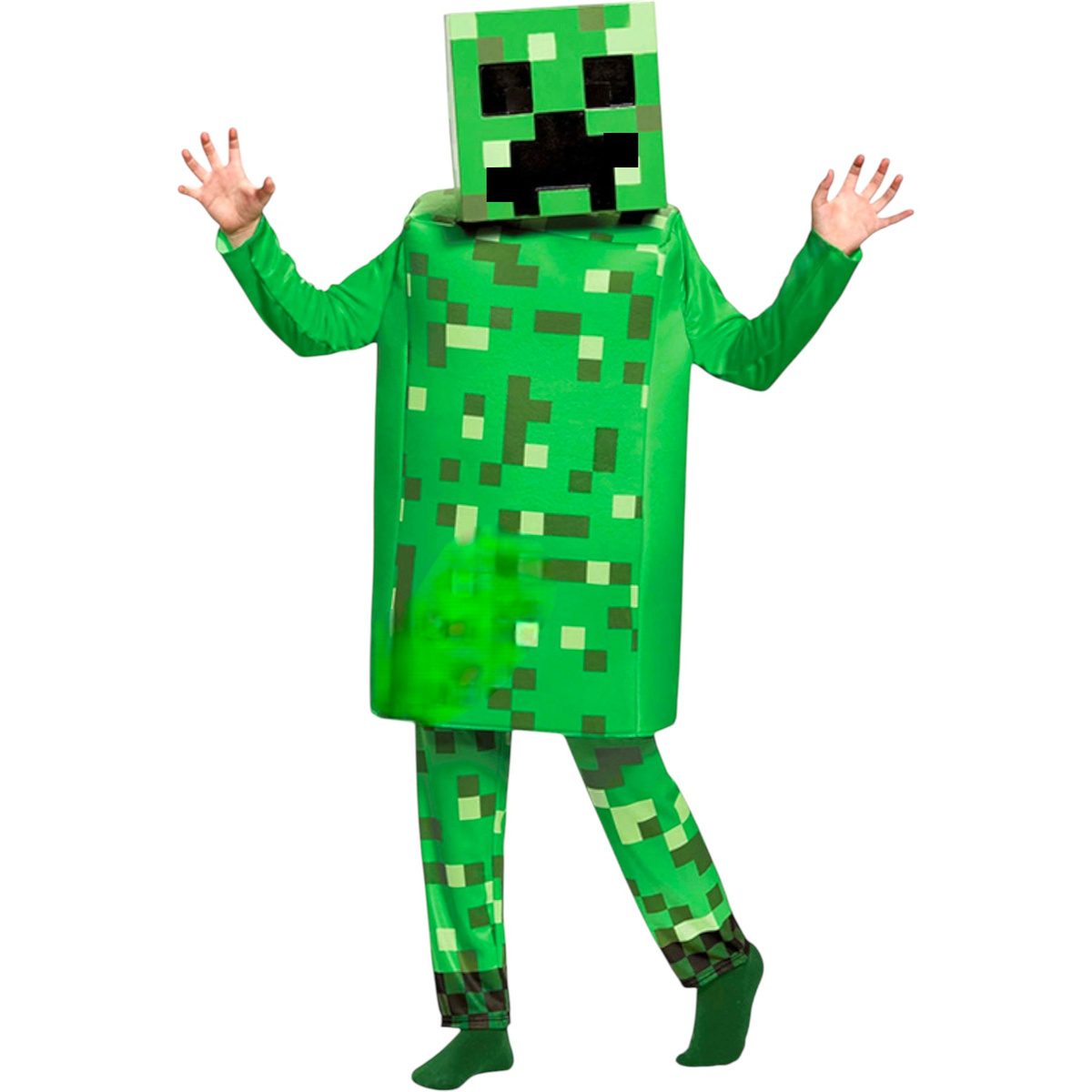 MINECRAFT Strój dla chłopca CREEPER / kostium na bal rozmiar M 120-130 cm + miecz