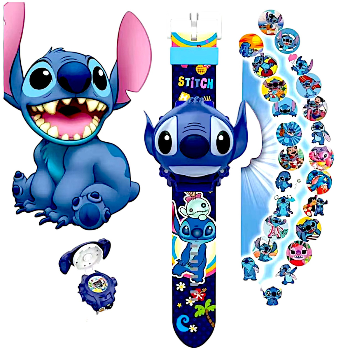 LILO I STICH ZEGAREK Z PROJEKTORM 3D WYŚWIETLA OBRAZKI IKONY PROJEKTOR