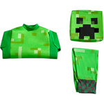 MINECRAFT Strój dla chłopca CREEPER / kostium na bal rozmiar S 110-120 cm + miecz