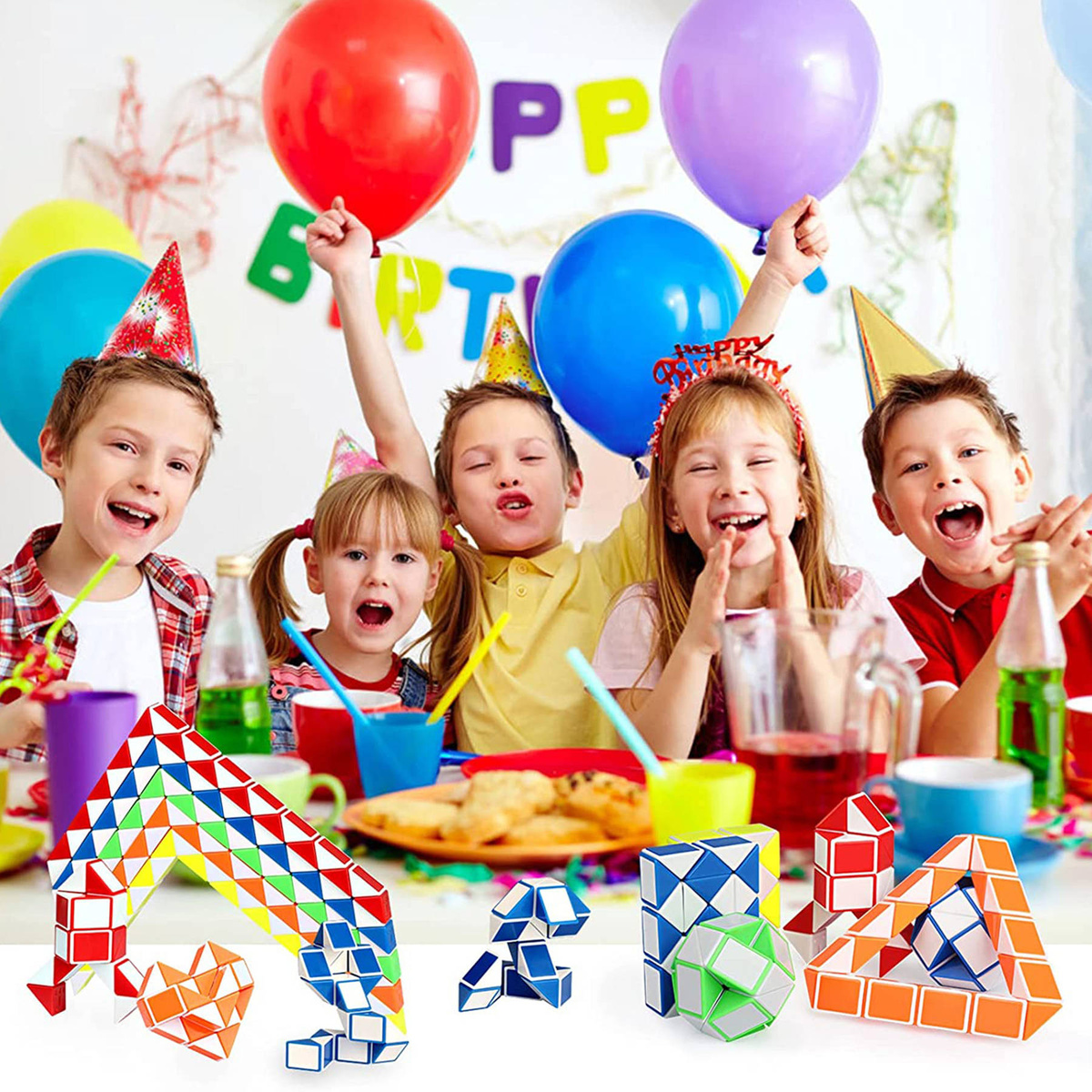 KOSTKA LOGICZNA UKŁADANKA MAGICZNY WĄŻ MAGIC SNAKE ŁAMIGŁÓWKA ZABAWKA EDU