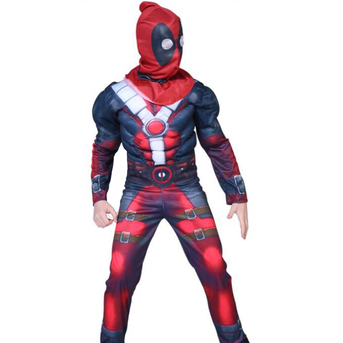 STRÓJ AVENGERS DEADPOOL KOSTIUM SUPERBOHATERA PRZEBRANIE MASKA 4w1 NA BAL