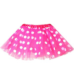 Tiulowa Spódniczka Różowa w Kropki 32cm