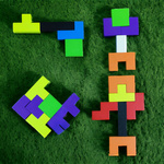 DREWNIANY TETRIS KÓŁKO I KRZYŻYK TANGRAM GRA EDUKACYJNA UKŁADANKA 3w1 GRY