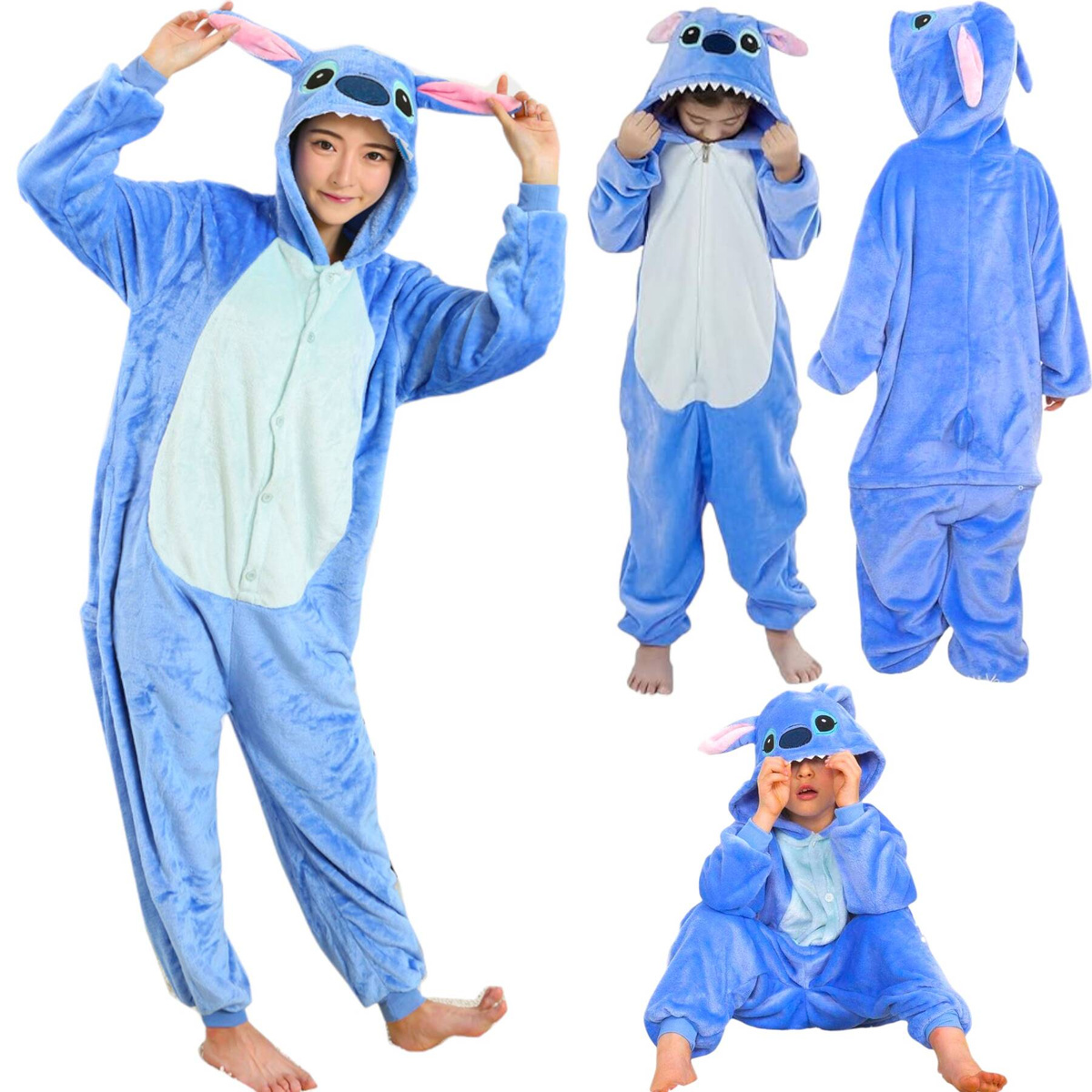 LILO STICH STRÓJ ONESIE KIGURUMI PIŻAMA GRUBY KOSTIUM NA IMPREZĘ PRZEBRANIE