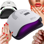 LAMPA DO PAZNOKCI UV LED HYBRYDA ŻEL MOCNA X7 MAX LCD AŻ 57 DIOD UV LED