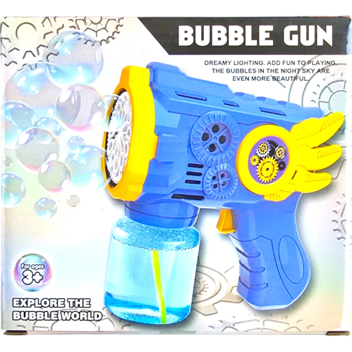 PISTOLET DO BANIEK MYDLANYCH MASZYNKA WYRZUTNIA BAŃKI MYDLANE + PŁYN