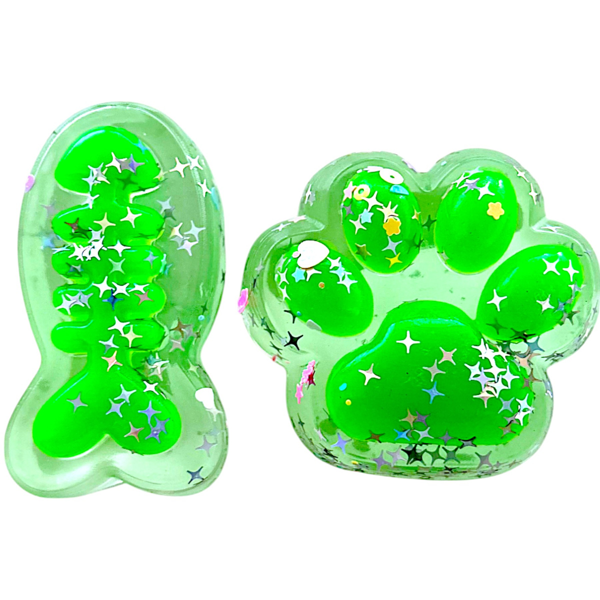 GNIOTEK ANTYSTRESOWY KOCIA ŁAPKA SZKIELET RYBY SQUISHY ŁAPKA RYBKA MOCHI