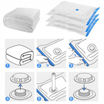 WOREK PRÓŻNIOWY 60 x  80 CM DUŻY GRUBY NA UBRANIA POŚCIEL WORKI PRÓŻNIOWE