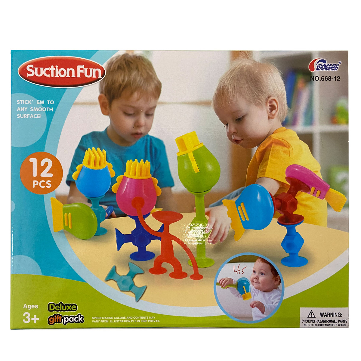 KLOCKI PRZYSSAWKI KONSTRUKCYJNE FIGURKI DUŻY ZESTAW 12 ELEMENTÓW ELASTYCZNE