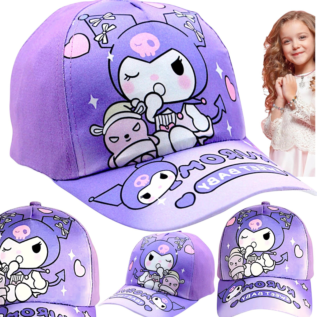 KUROMI CZAPKA Z DASZKIEM DLA DZIECI BEJSBOLÓWKA LETNIA DLA DZIEWCZYNKI