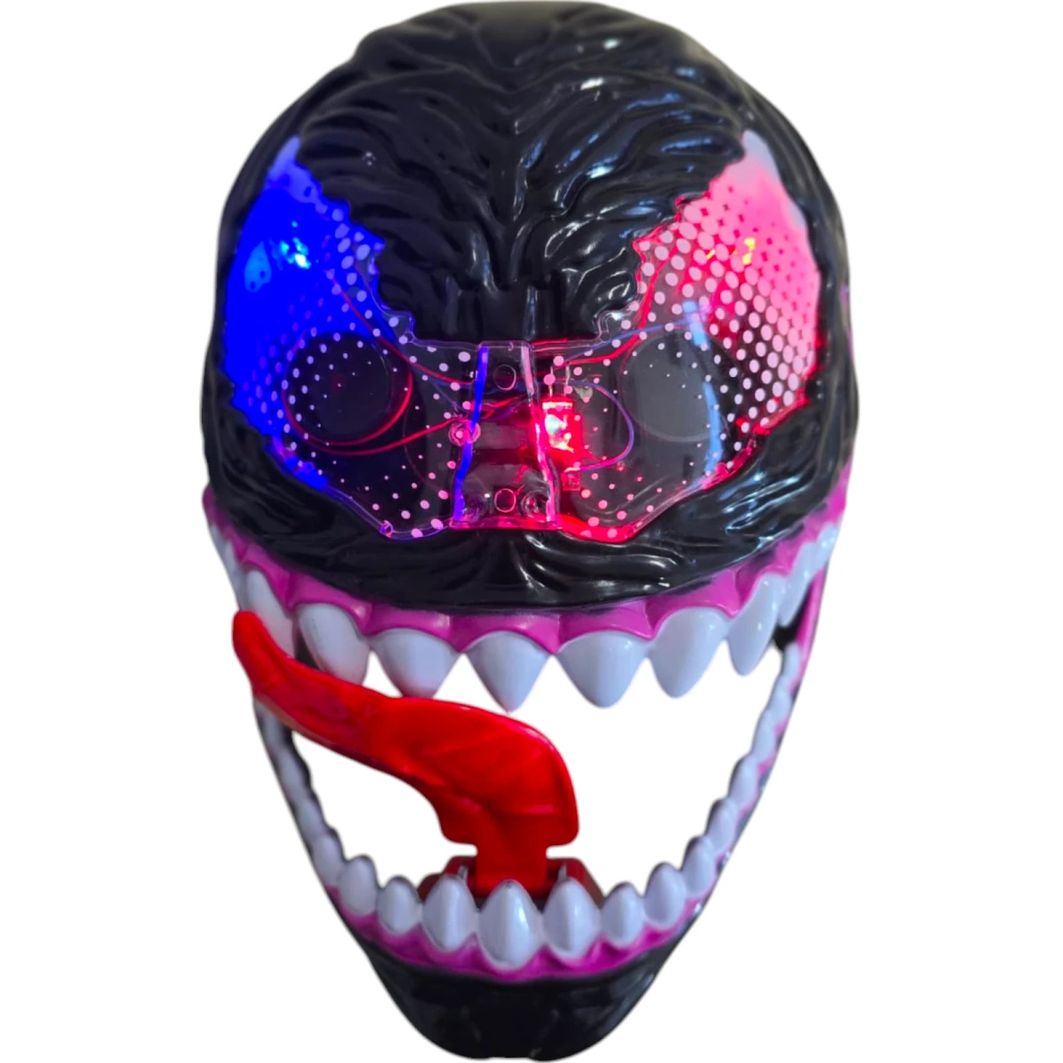 MASKA VENOM ŚWIECĄCA DLA DZIECI ŚWIECI PRZEBRANIE NA BAL KOSTIUM Z JĘZYKIEM