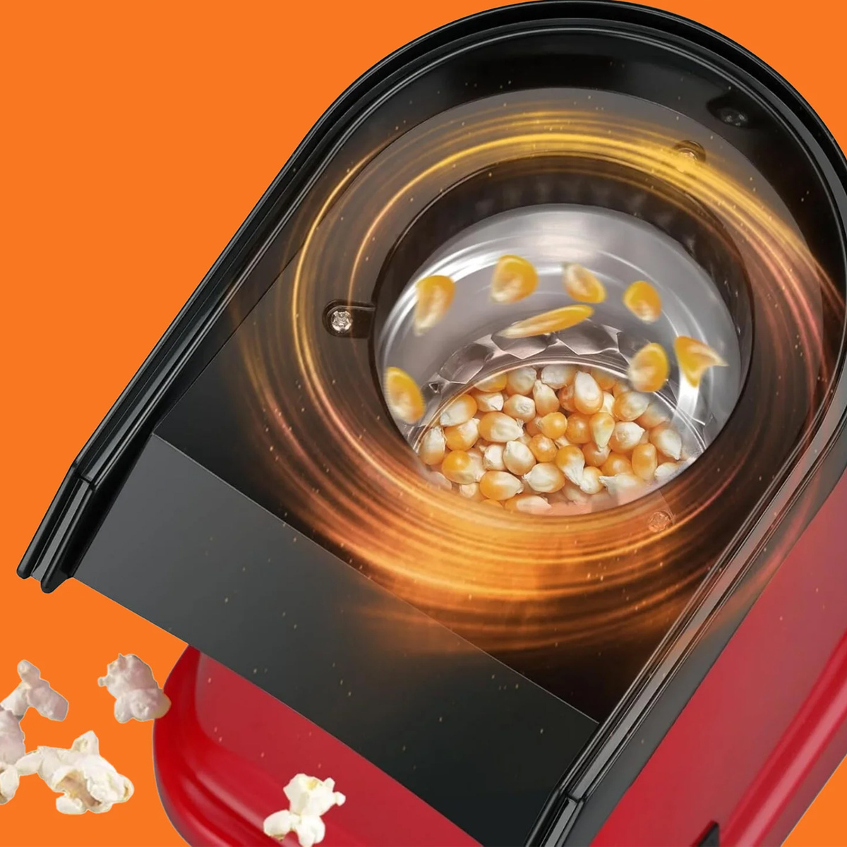 MASZYNA DO POPCORNU BEZTŁUSZCZOWA 1200W DO DOMU AUTOMAT URZĄDZENIE 230V