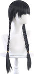 Strój Kostium Wednesday Addams - rozmiar L (125-135 cm) + Peruka z warkoczami o długości 60cm