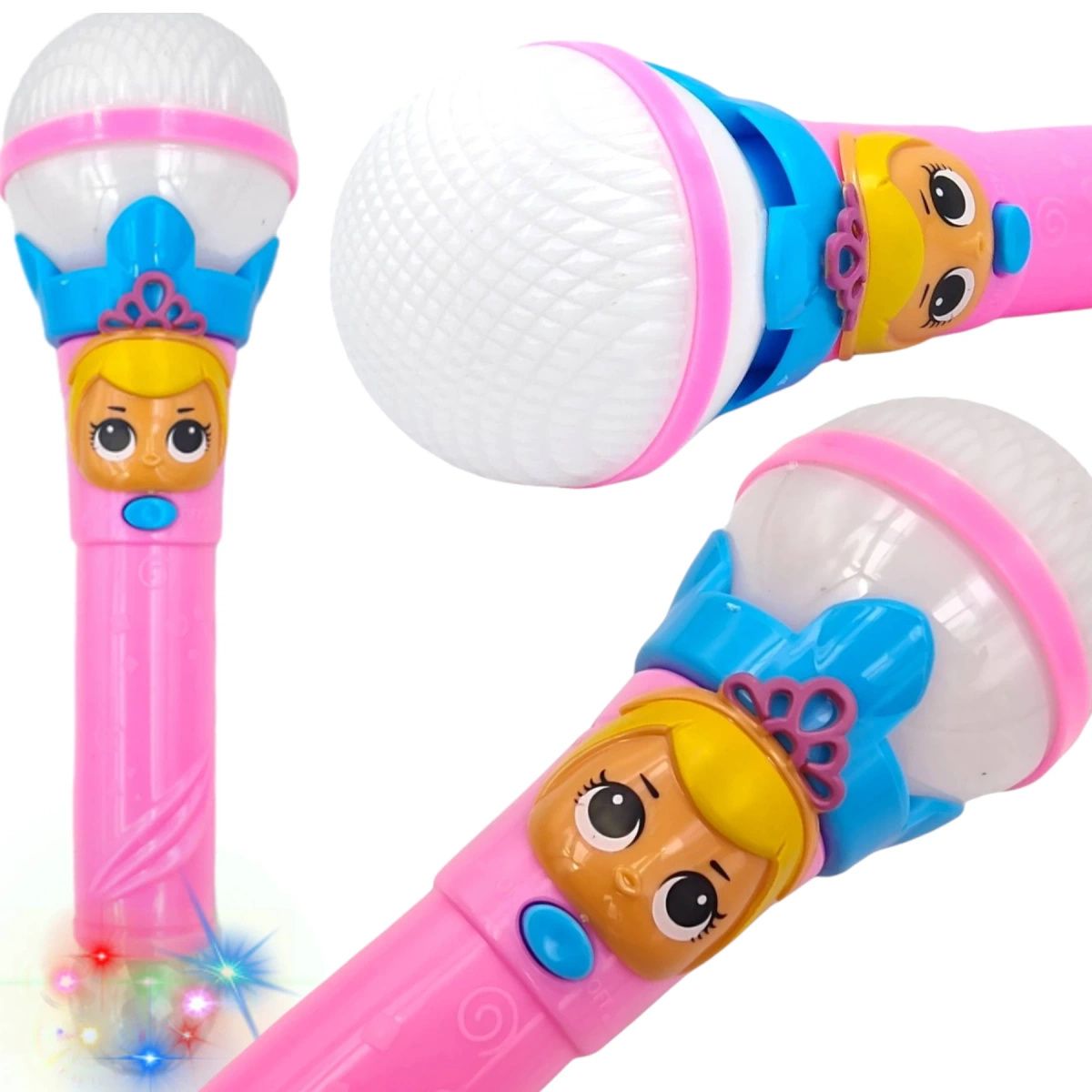 MIKROFON GRAJĄCY KSIĘŻNICZKA ŚPIEWA GRA ŚWIECI DO ŚPIEWANIA ZABAWKA 