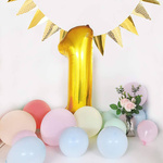 BALON FOLIOWY CYFRA 1 ZŁOTY NA URODZINY JUBILEUSZ URODZINOWY 40CM