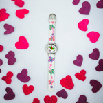 ZEGAREK DZIECIĘCY DZIEWCZYNKI BIAŁY MOTYLKI EDU