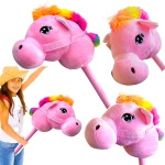 HOBBY HORSE KOŃ NA KIJU JEDNOROŻEC GŁOWA KONIA DŹWIĘK KONIK Z GRZYWĄ RŻY