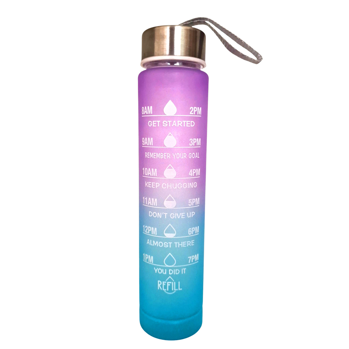 ZESTAW 3 BIDONÓW BUTELKA MOTYWACYJNA DO WODY OZNACZENIE CZASU 2L 09L 03L