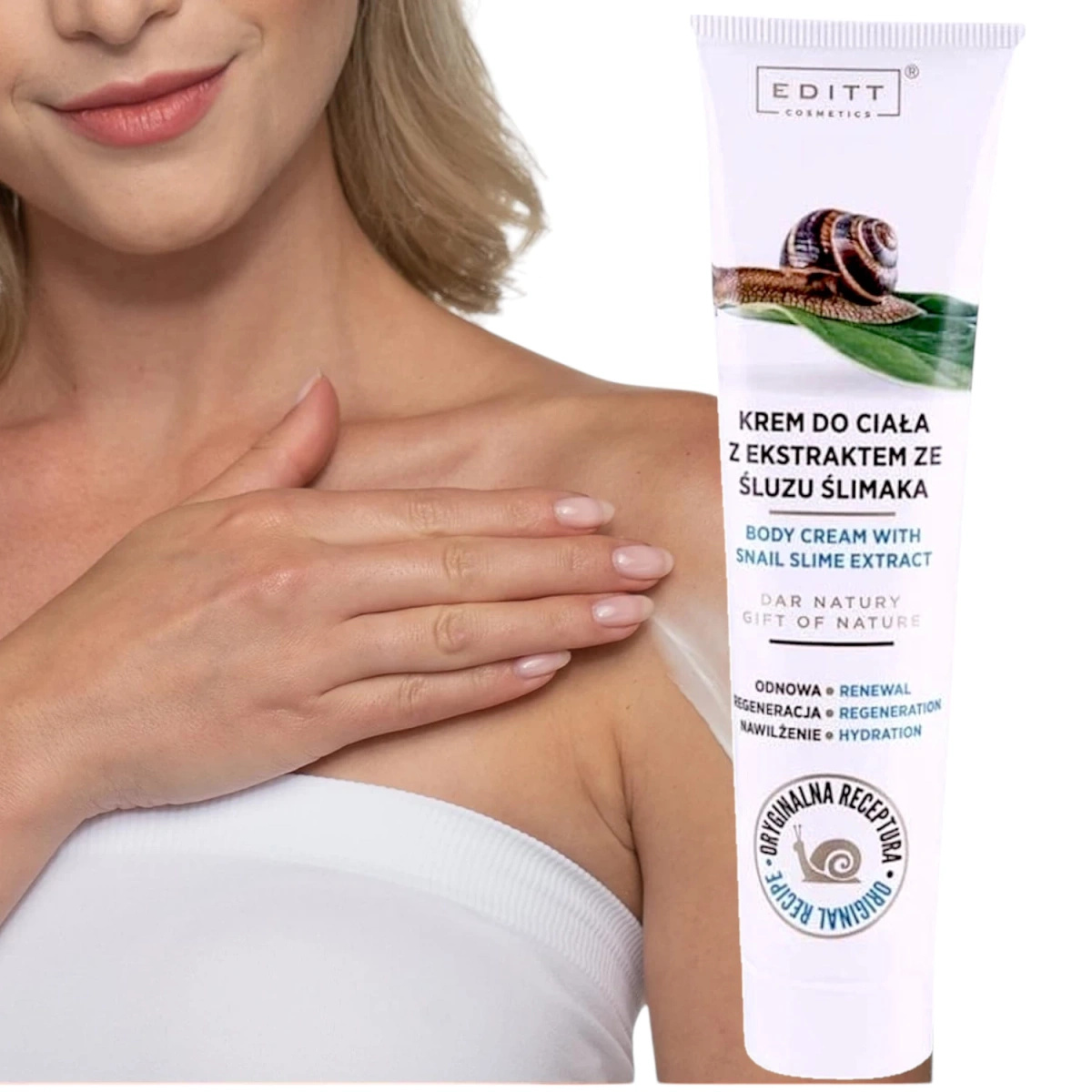 EDIT KREM DO CIAŁA ZE ŚLUZEM ŚLIMAKA 125g INTENSYWNA REGENERACJA NAWILŻENIE
