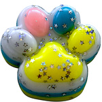 GNIOTEK ANTYSTRESOWY KOCIA ŁAPKA Z POSYPKĄ ZABAWKA SENSORYCZNA ANTYSTRESOWA