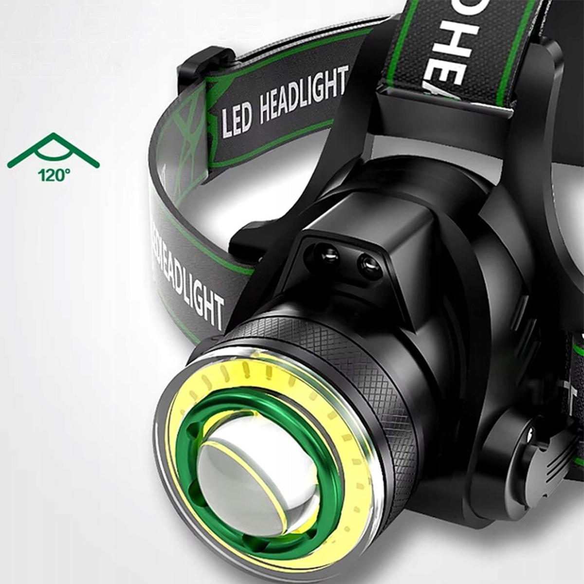 LATARKA CZOŁOWA LED MOCNA  AKUMULATORY REFLEKTOR COB CZOŁÓWKA NA PREZENT