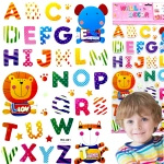 NAKLEJKI 3D NA ŚCIANĘ DLA DZIECI ALFABET ZWIERZĘTA OZDOBA POKOJU NA ŚCIANĘ