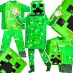 MINECRAFT Strój dla chłopca CREEPER / kostium na bal rozmiar L 130-140 cm + miecz