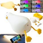 LAMPKA NOCNA LED LEŻĄCA KACZKA DLA DZIECI NA PREZET KOLORY RGB TIMER USB