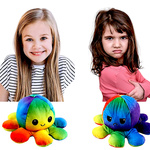 MASKOTKA OŚMIORNICZKA DWUSTRONNA PLUSZOWA ZABAWKA DLA DZIECI BRELOCZEK