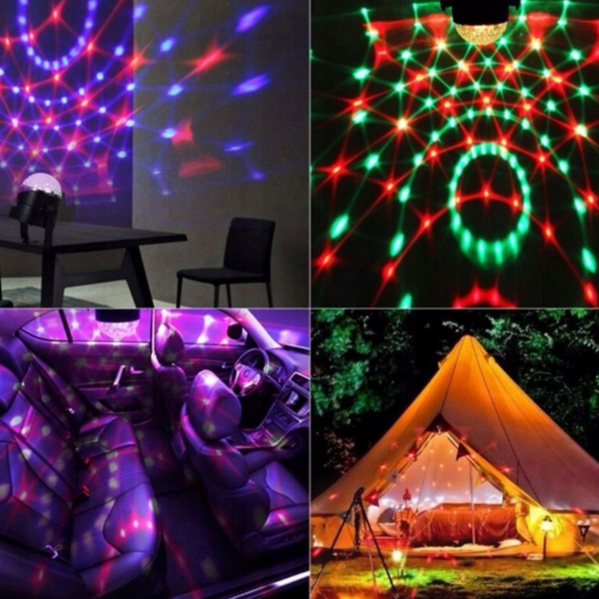 KULA DISCO PROJEKTOR RGB LED DYSKOTEKOWY REFLEKTOR NA IMPREZĘ LASER   PILOT