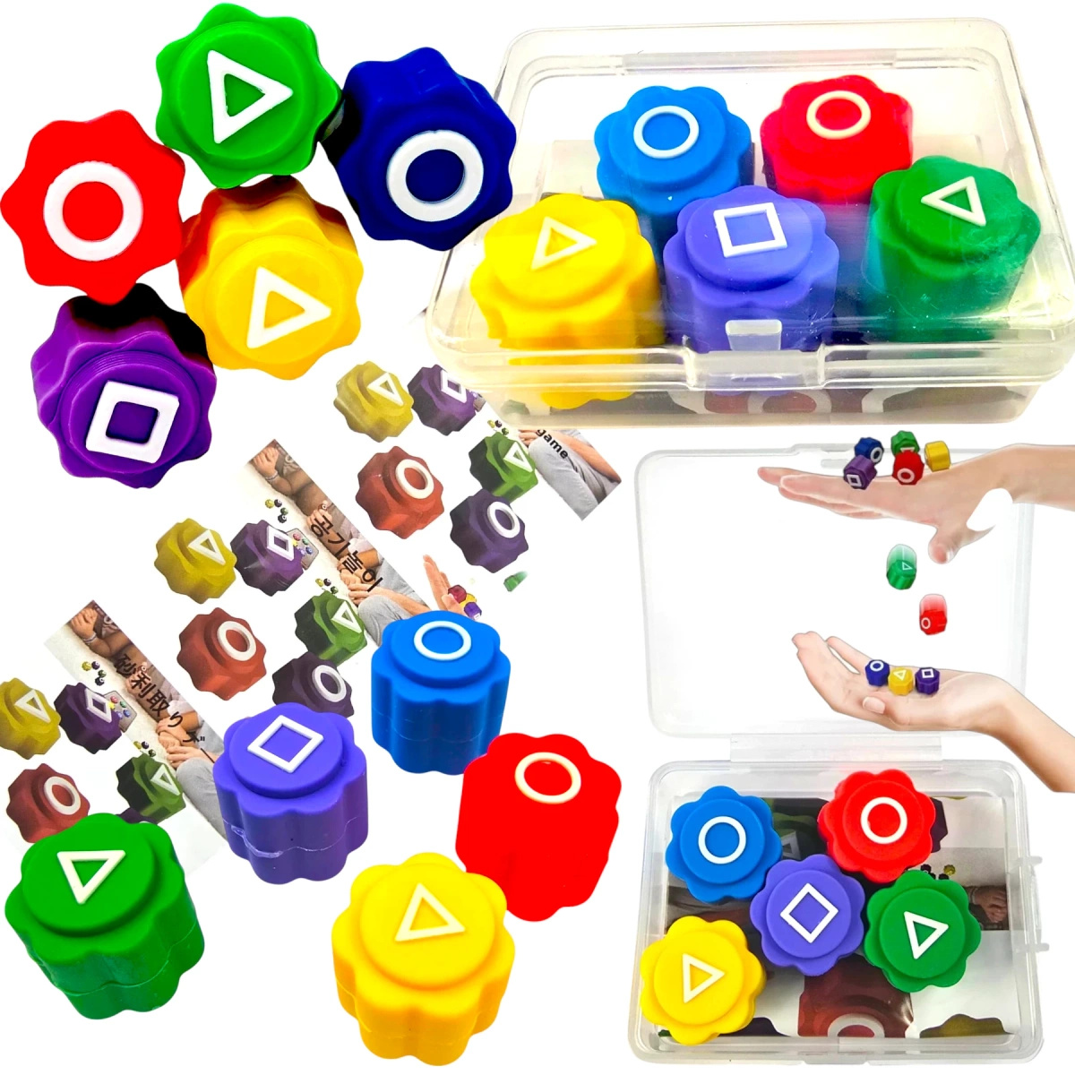 GONGGI KOREAŃSKA GRA  ZRĘCZNOŚCIOWA KOŚCI DO GRY SQUID GAME ZESTAW GONG-GI 